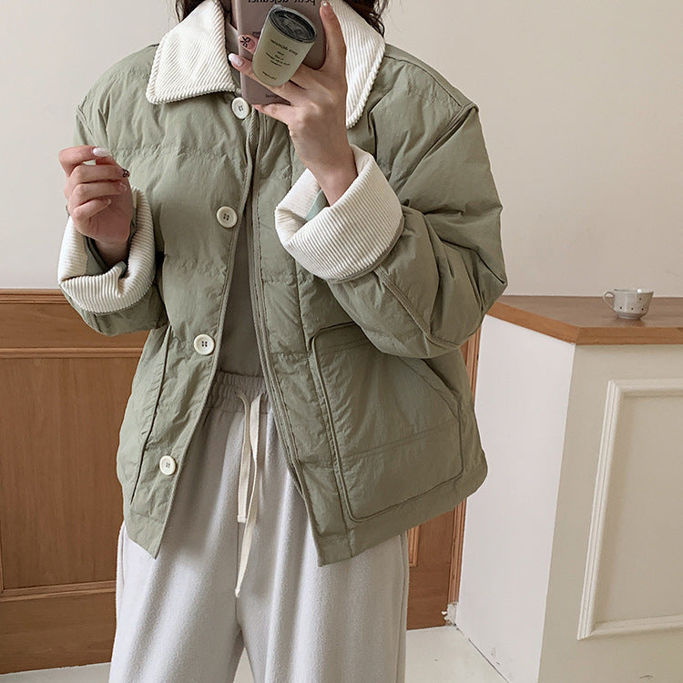 Women’s Winter Short Loose Cotton Coat | Cozy Casual Outerwear
