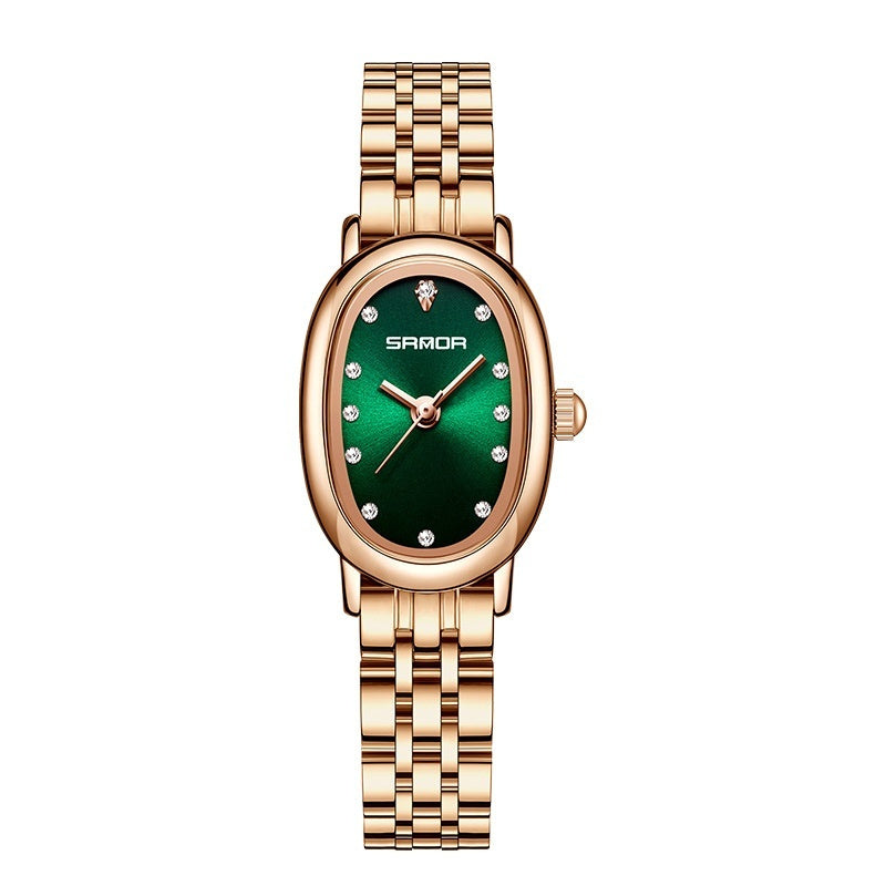 Women's Quartz Watch | Leather & Steel Strap Waterproof Timepiece