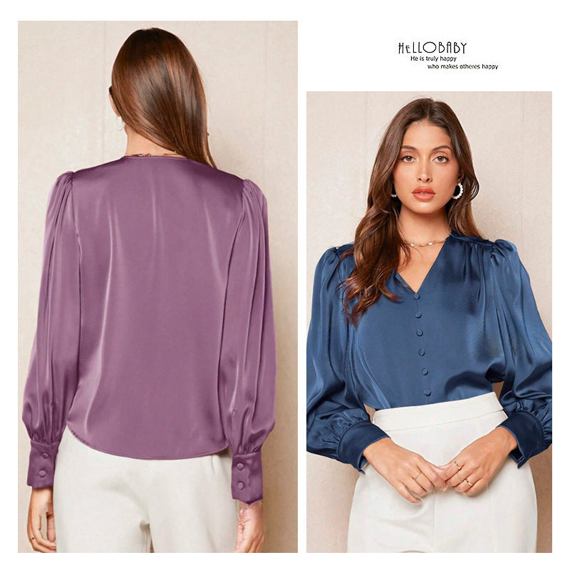 Women’s Satin Shirt | Elegant Fashion Charm Top