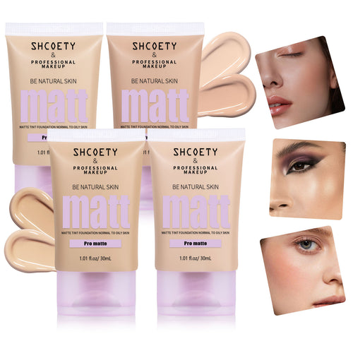 4-Color Longwear Foundation & Concealer BB Cream | Natural Brightening Skin Tone