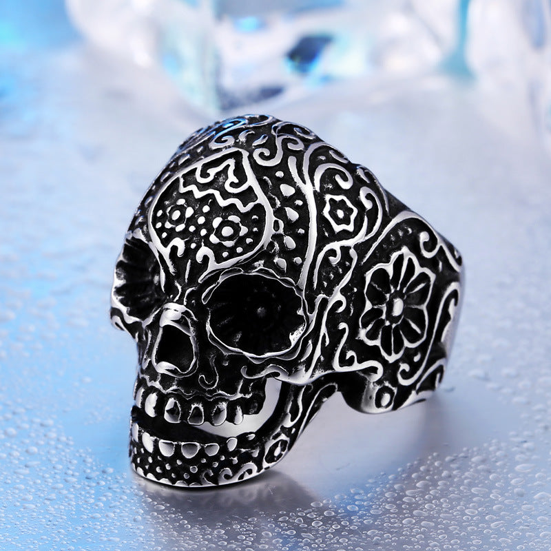 Hip Hop Skull Ring – Trendy Punk Men's Personality Ring