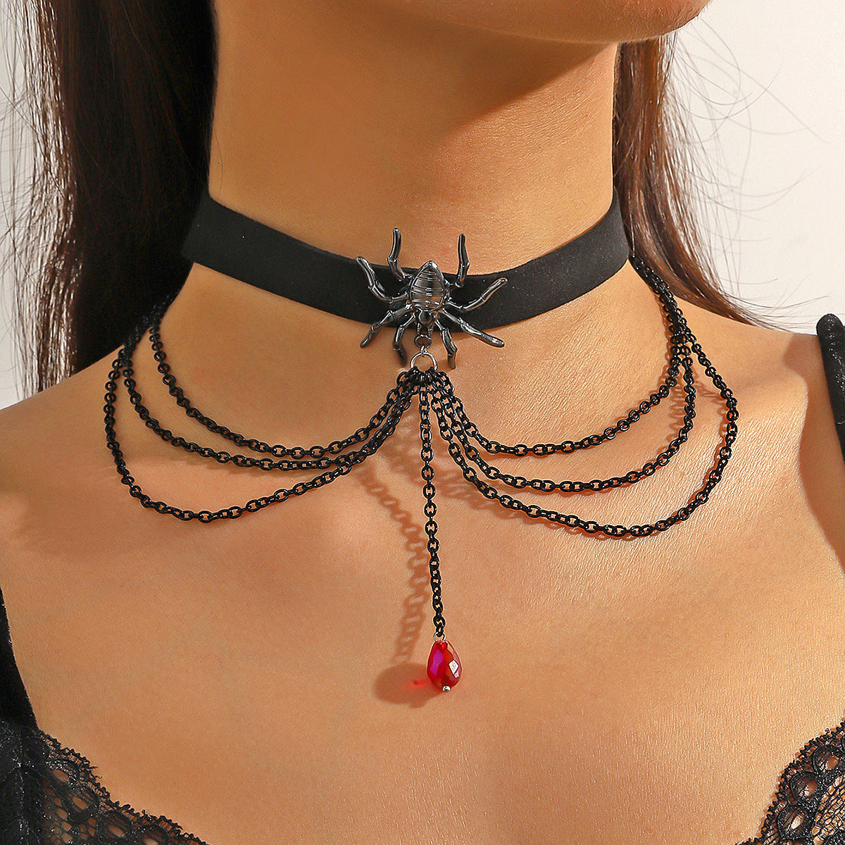 Halloween Necklace – Bat, Ghost, Skull, Pumpkin & Spider Pendant Accessories