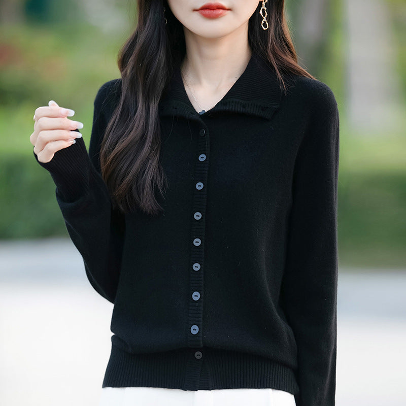 Korean-Style Loose Knit Coat