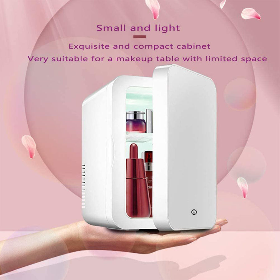 Mini Makeup Fridge – Portable Cosmetic Skincare Refrigerator & Warmer
