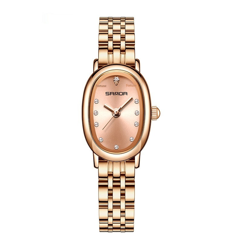 Women's Quartz Watch | Leather & Steel Strap Waterproof Timepiece