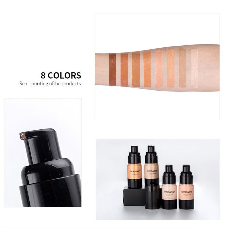 HANDAIYAN Full Cover Waterproof Liquid Foundation – Moisturizing Base