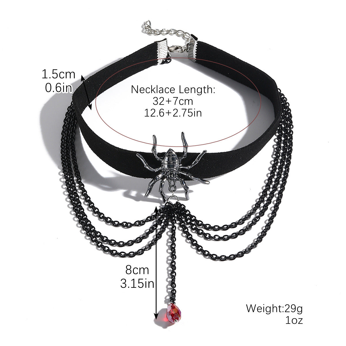 Halloween Necklace – Bat, Ghost, Skull, Pumpkin & Spider Pendant Accessories