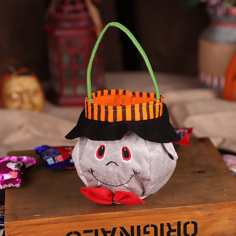 Cute Halloween Candy Bag | Pumpkin Pattern Portable Handbag & Gift Basket for Kids