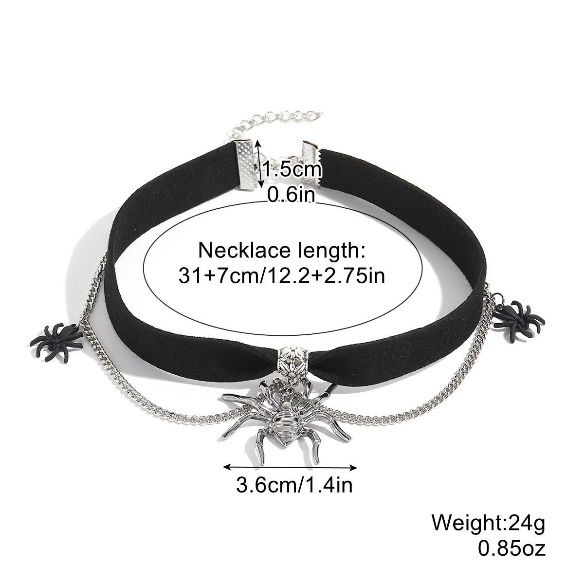 Halloween Necklace – Bat, Ghost, Skull, Pumpkin & Spider Pendant Accessories