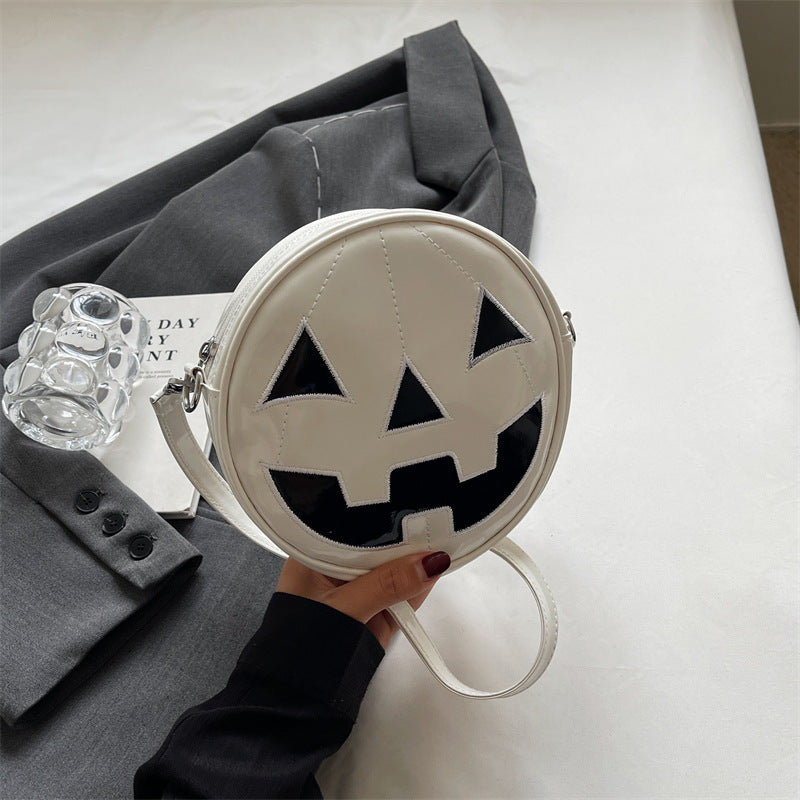 Halloween Pumpkin Crossbody Bag | Cute Round Shoulder Messenger Bag for Women & Girls