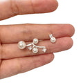 S925 Sterling Silver Starry Pearl Stud Earrings