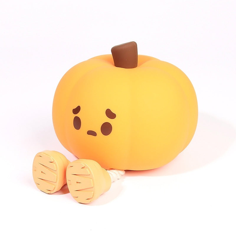 Pumpkin Silicone Night Lamp | Cute Halloween Pat Lamp & Ambient Light