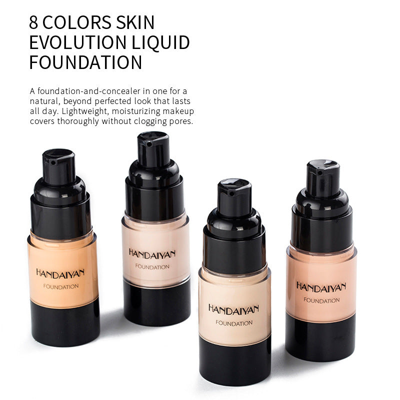 HANDAIYAN Full Cover Waterproof Liquid Foundation – Moisturizing Base