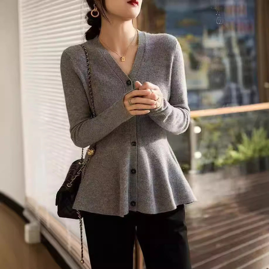 Fish Tail Design Slim Fit Sweater for Women