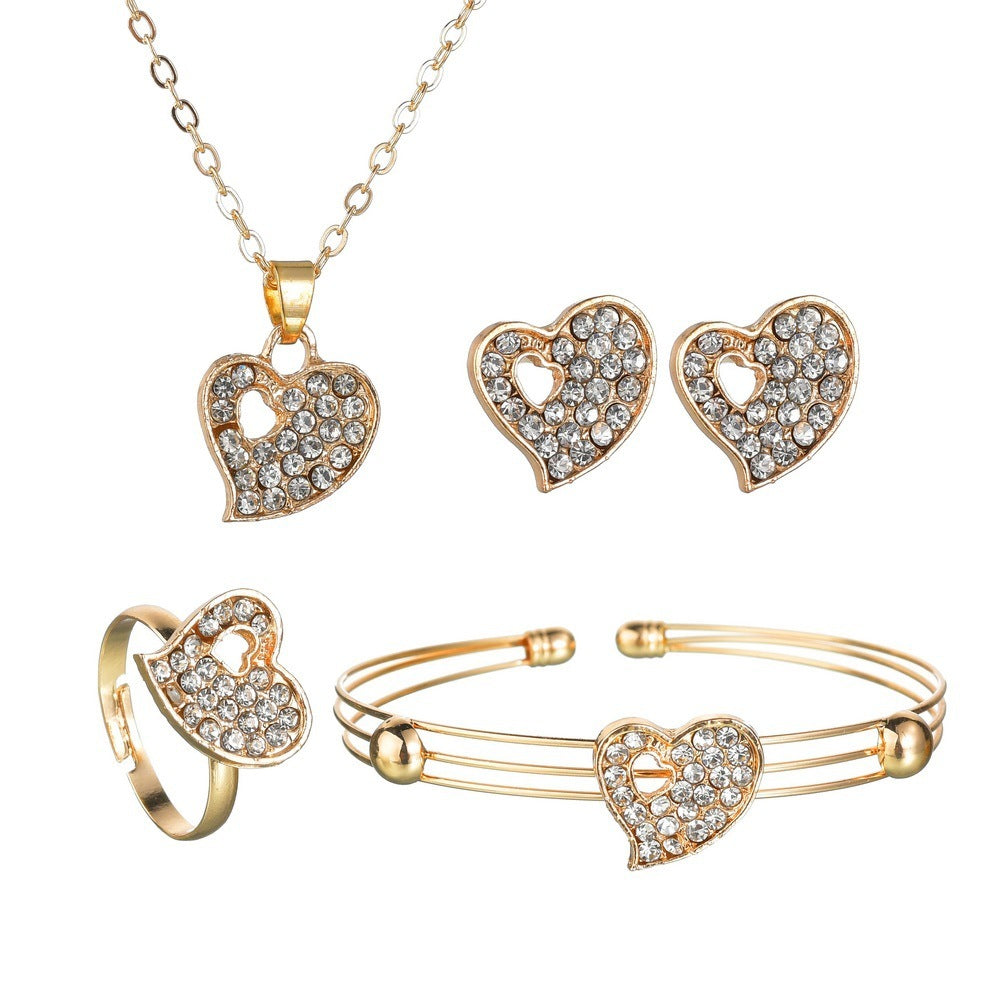 Love Jewelry Set – Elegant Necklace & Earrings Gift for Women