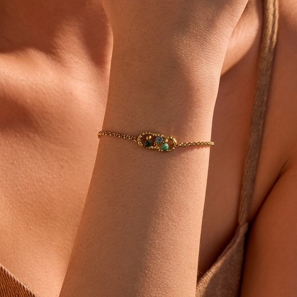 Natural Stone Freshwater Pearl Stainless Steel Bracelet