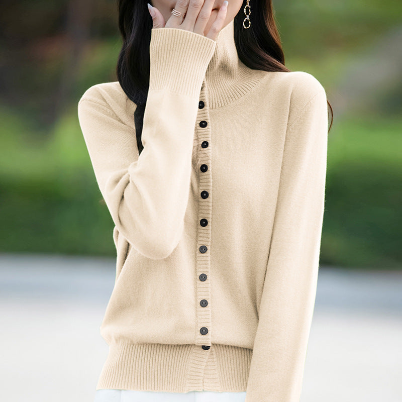 Korean-Style Loose Knit Coat