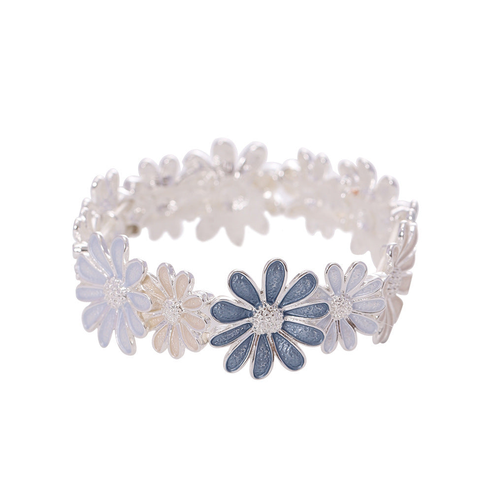 Zinc Alloy Oil-Dripping Color Elastic String Bracelet – Advanced Design