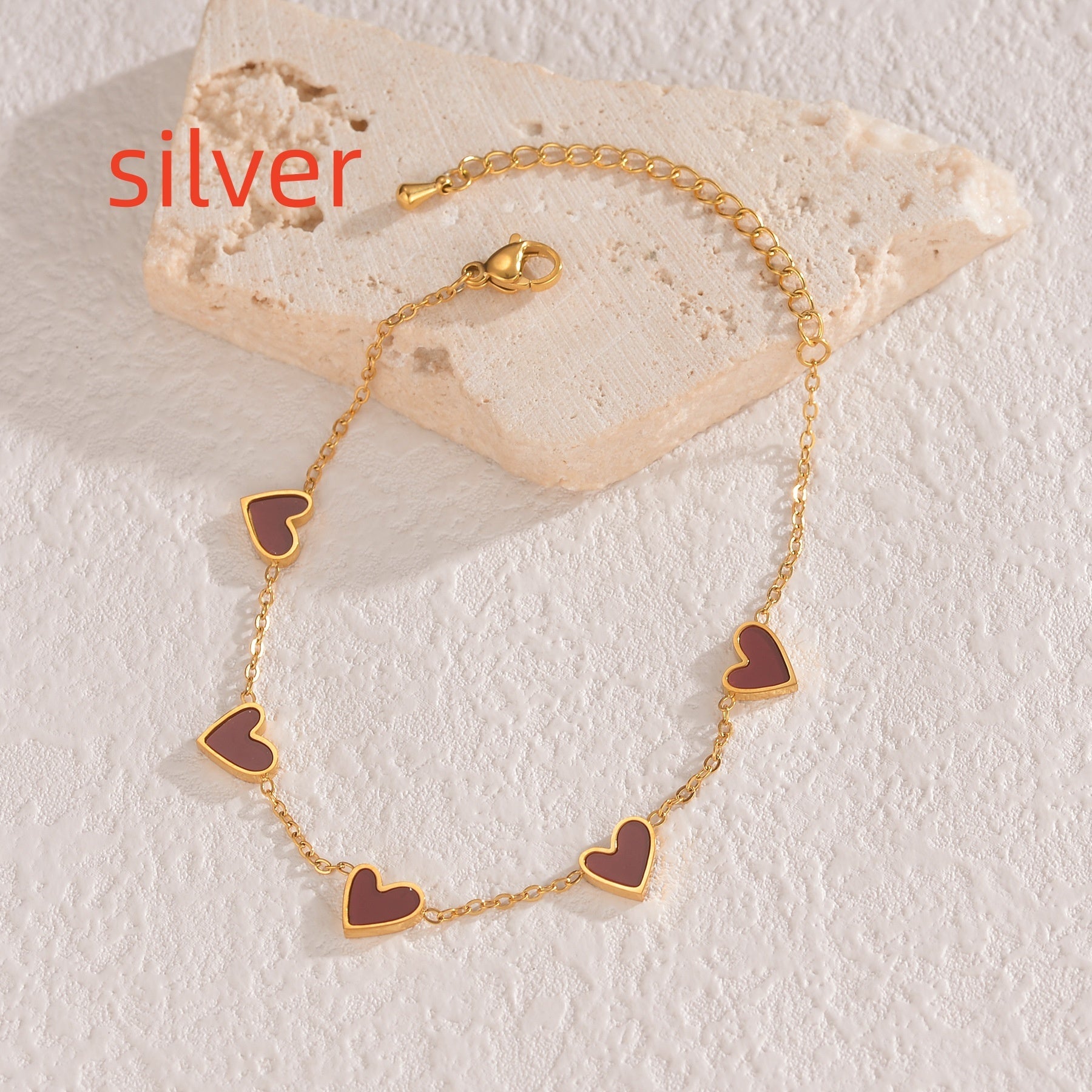 Ins Love Bracelet | Stainless Steel Dripping Heart Bracelet