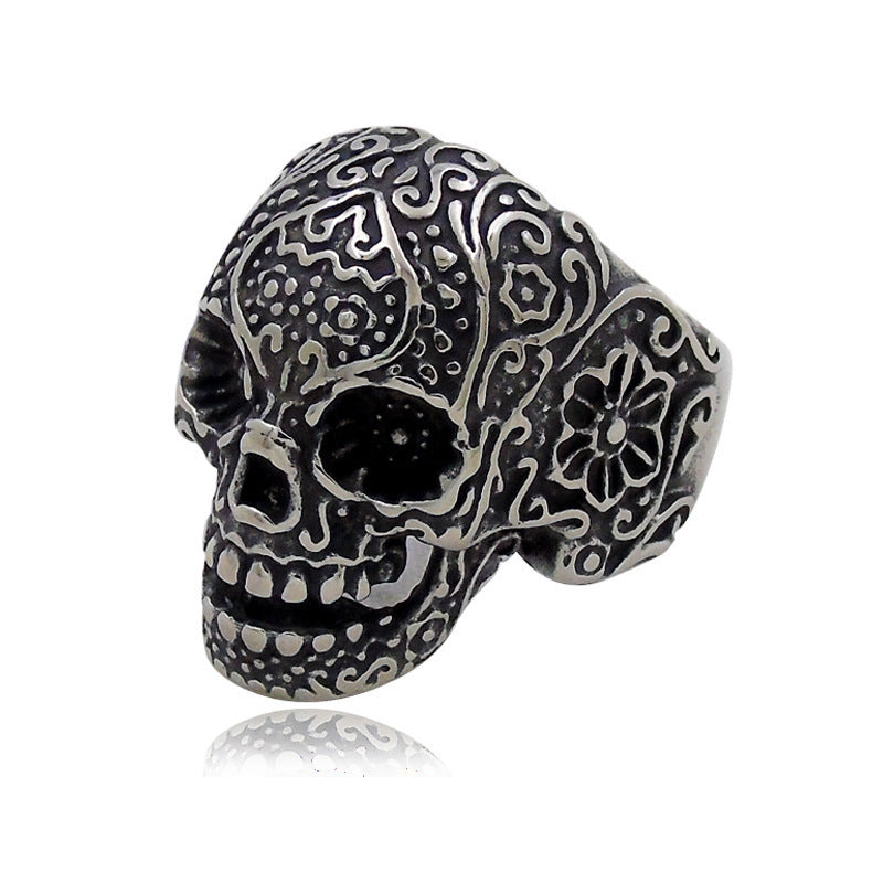 Hip Hop Skull Ring – Trendy Punk Men's Personality Ring