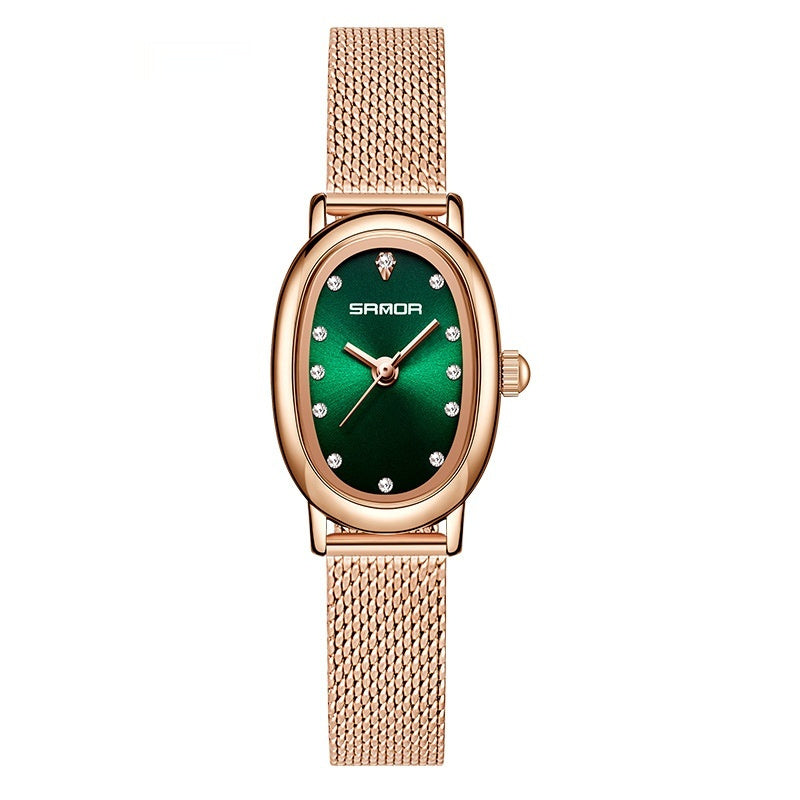 Women's Quartz Watch | Leather & Steel Strap Waterproof Timepiece