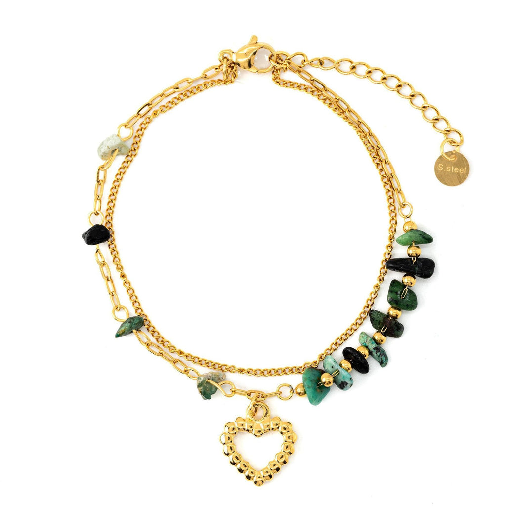 Natural Stone Freshwater Pearl Stainless Steel Bracelet