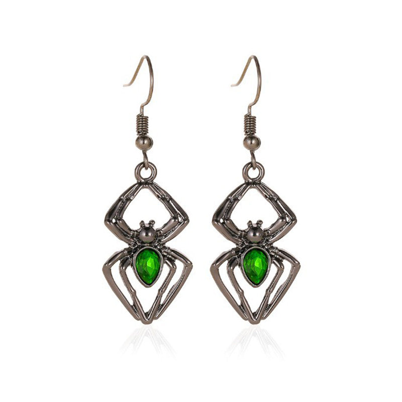 3pcs Halloween Teardrop Spider Jewelry Set – Vintage Necklace, Earrings & Ring