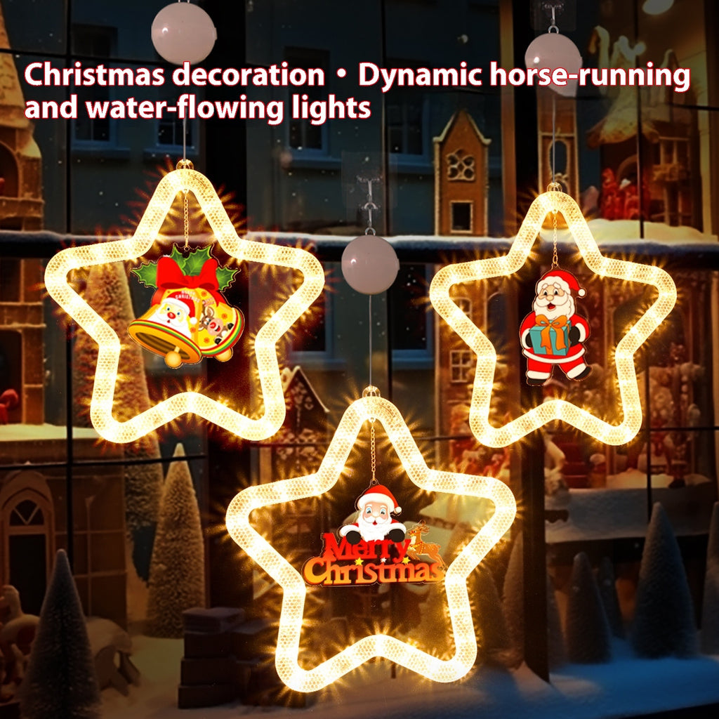 LED Christmas Star Pendant Light | Window & Door Holiday Decoration
