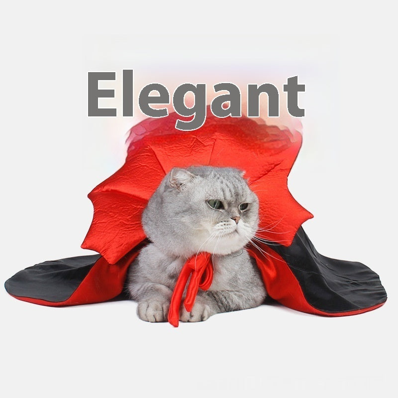 Halloween Pet Vampire Cloak | Cute Cosplay Costume for Small Dogs & Cats