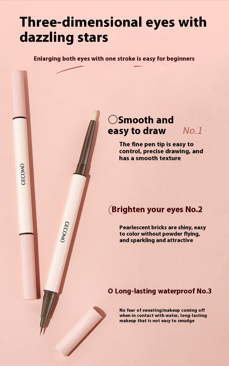 Stereoscopic Star Eyes Double Headed Silkworm Pen Waterproof Long-lasting