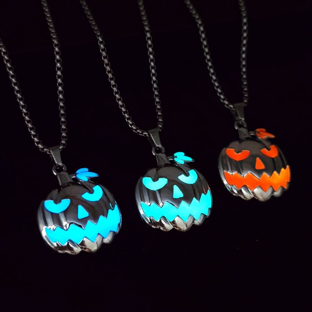 Halloween Luminous Pumpkin Necklace | Glowing Ghost Pendant Fashion Jewelry Gift