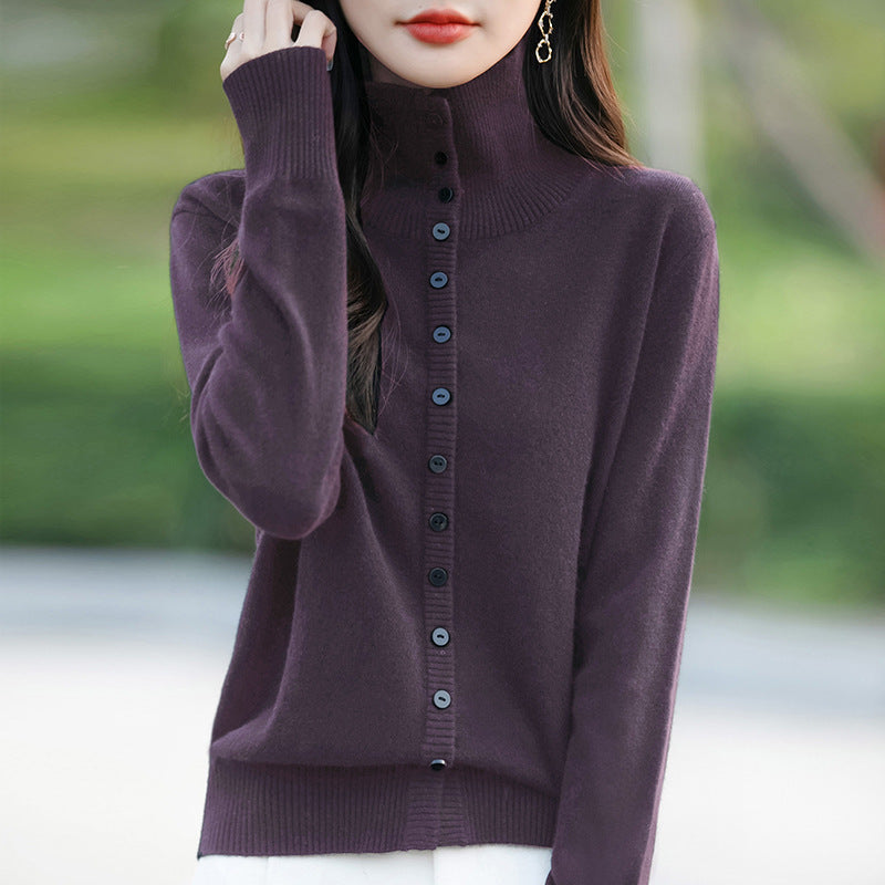 Korean-Style Loose Knit Coat