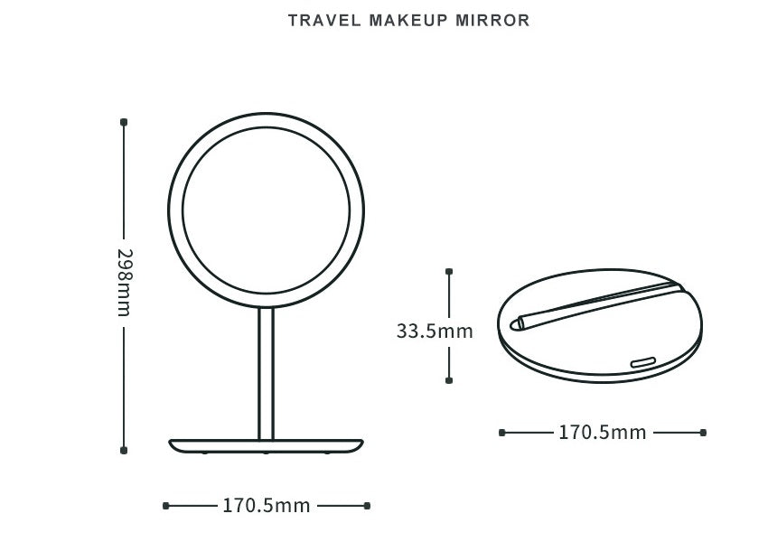 LED Folding Makeup Mirror – Portable Lighted Mirror