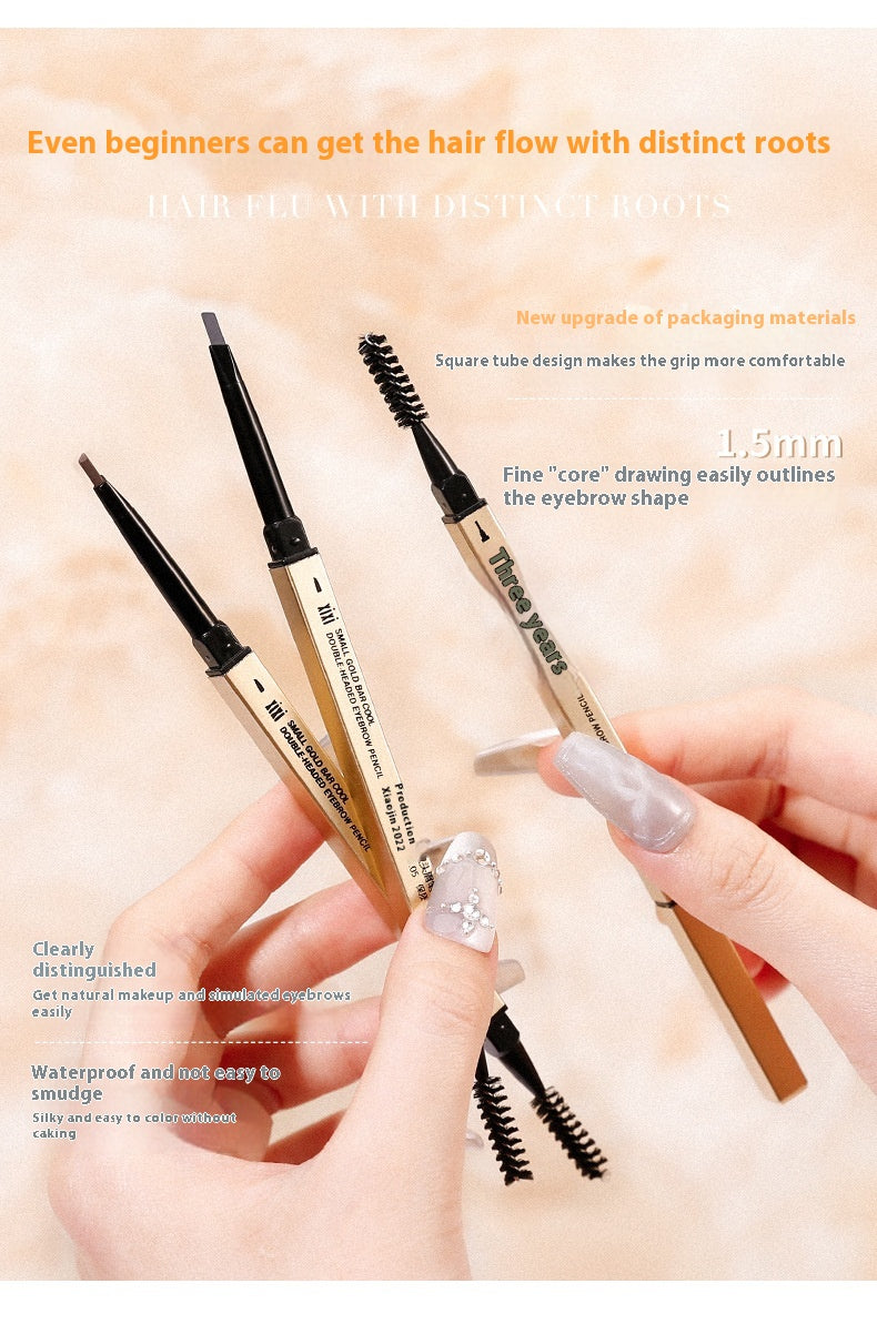 Small Gold Chopsticks Ultra-fine Eyebrow Pencil Waterproof Long-lasting