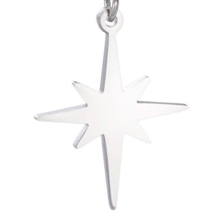 Six-Pointed Star Rice Necklace Elegant & Durable Everyday Jewelry
