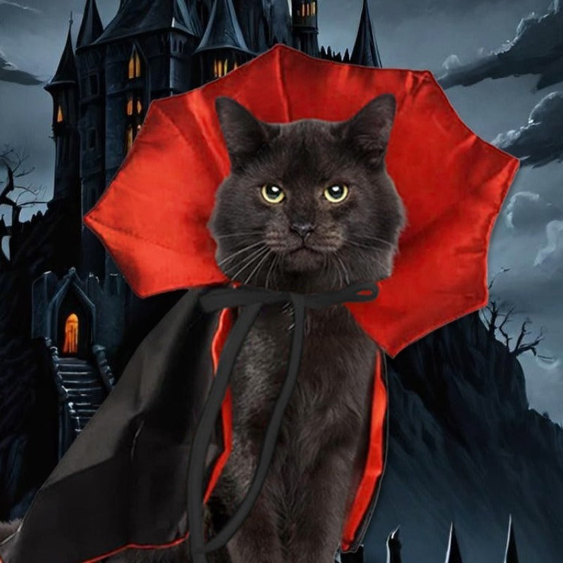 Halloween Pet Vampire Cloak | Cute Cosplay Costume for Small Dogs & Cats