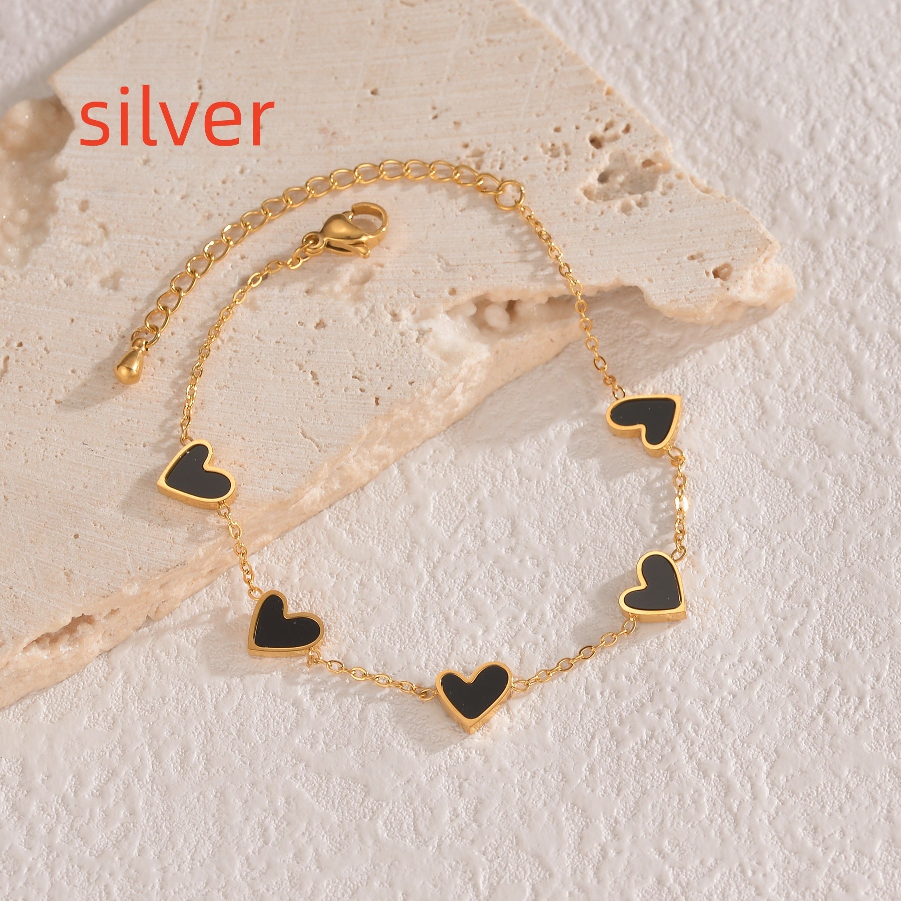 Ins Love Bracelet | Stainless Steel Dripping Heart Bracelet