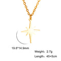 Six-Pointed Star Rice Necklace Elegant & Durable Everyday Jewelry