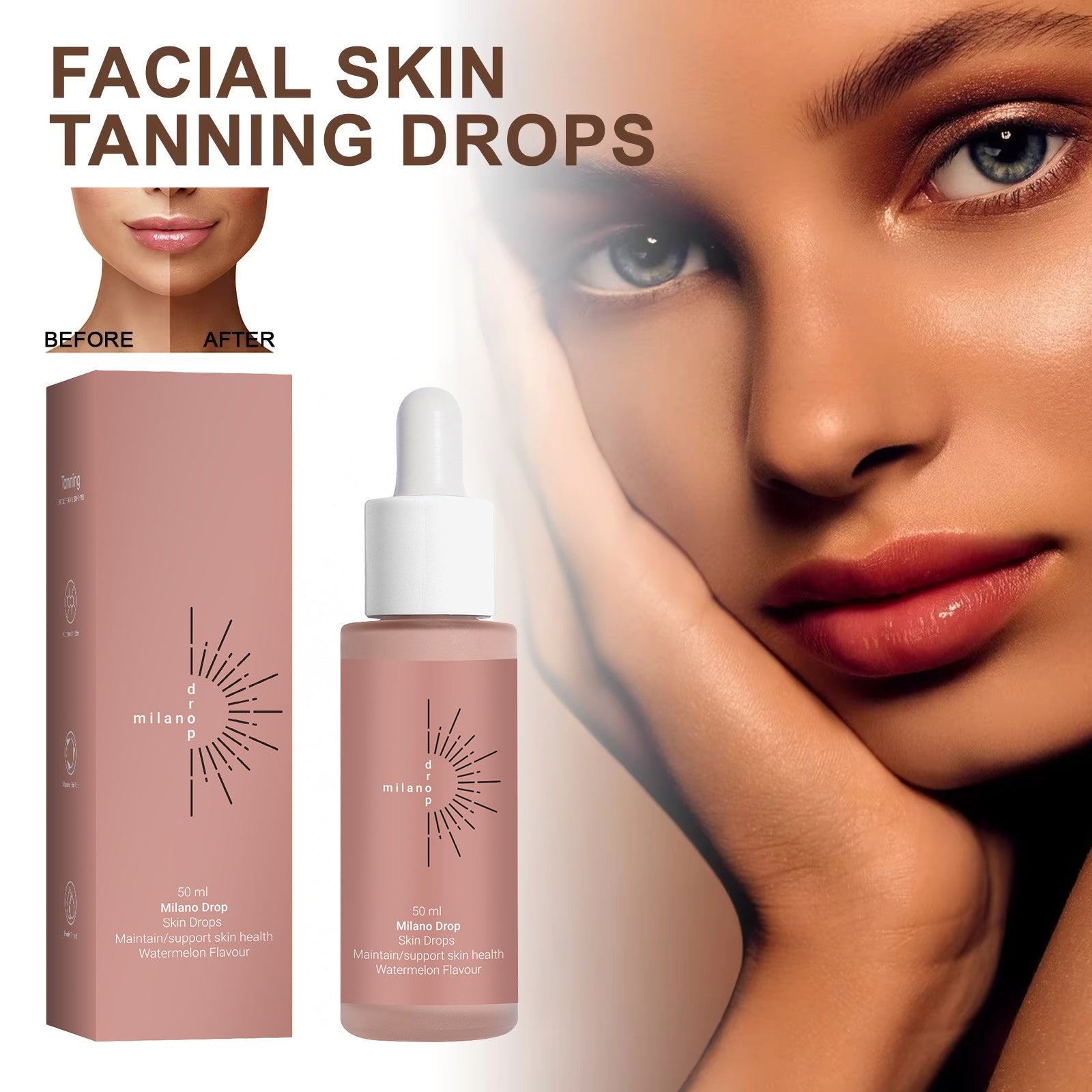 Self-Tanning Serum for Face & Body – Dark Bronzer