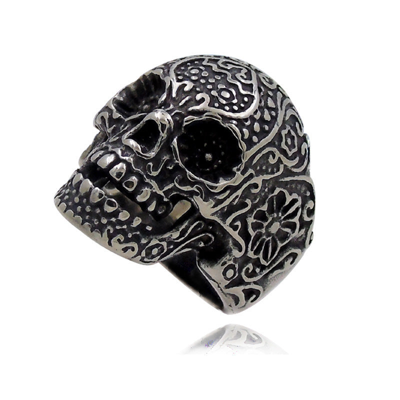 Hip Hop Skull Ring – Trendy Punk Men's Personality Ring