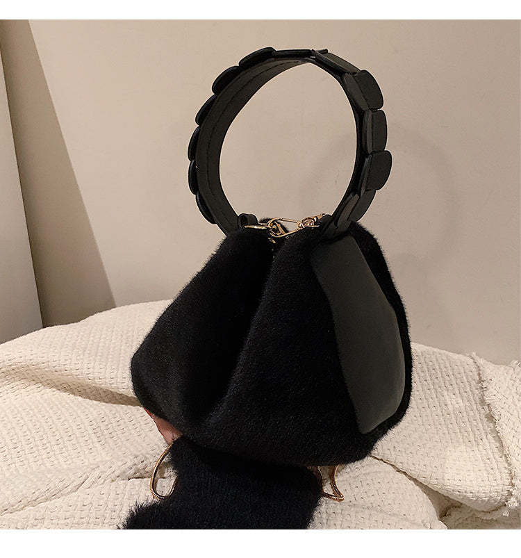 Furry Crossbody Bag – Winter Small Handbag for Women