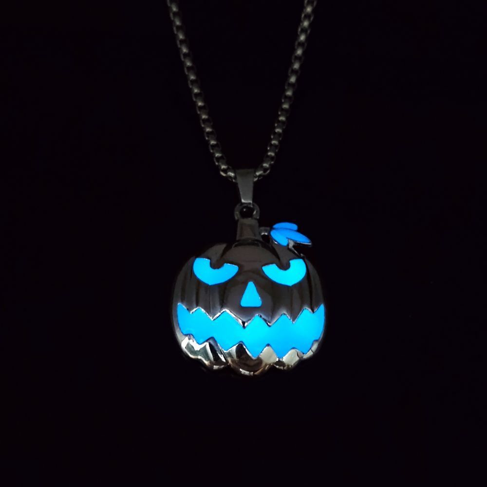 Halloween Luminous Pumpkin Necklace | Glowing Ghost Pendant Fashion Jewelry Gift