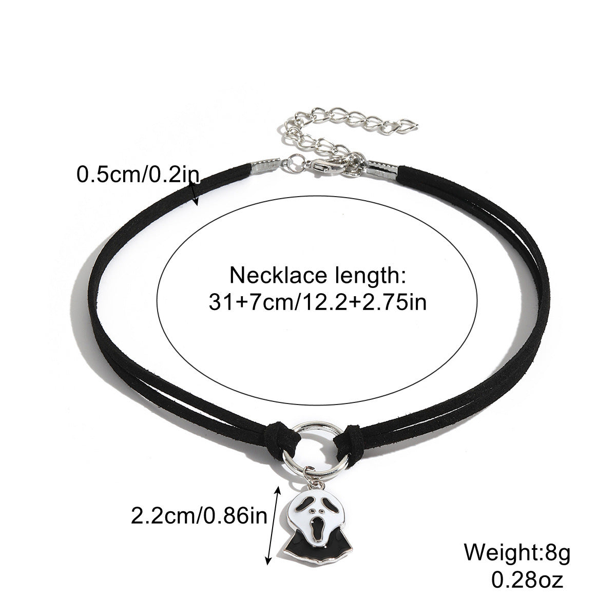 Halloween Necklace – Bat, Ghost, Skull, Pumpkin & Spider Pendant Accessories