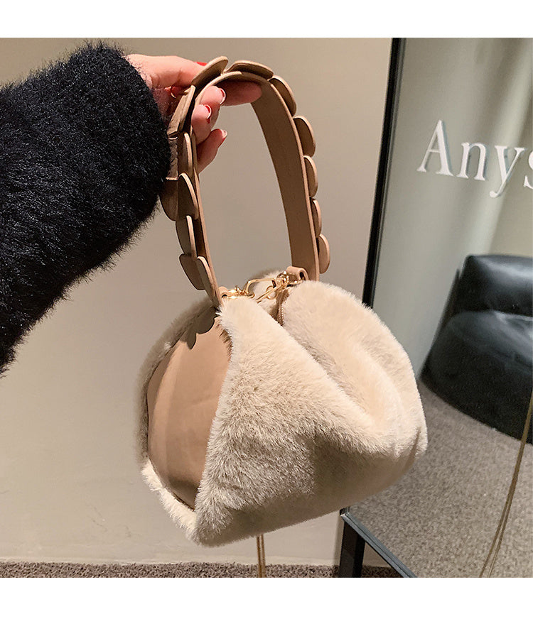 Furry Crossbody Bag – Winter Small Handbag for Women