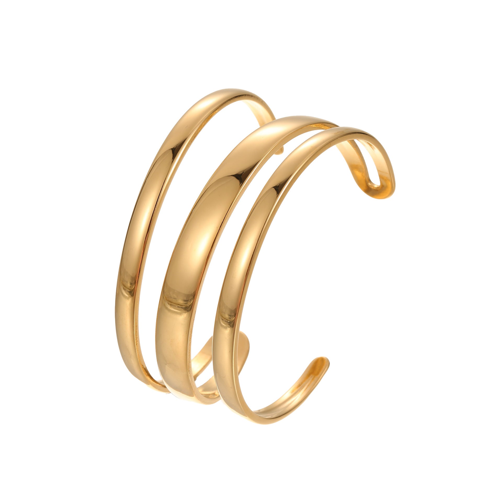 Stainless Steel Simple Opening Bracelet – Minimalist Adjustable Bangle for Women