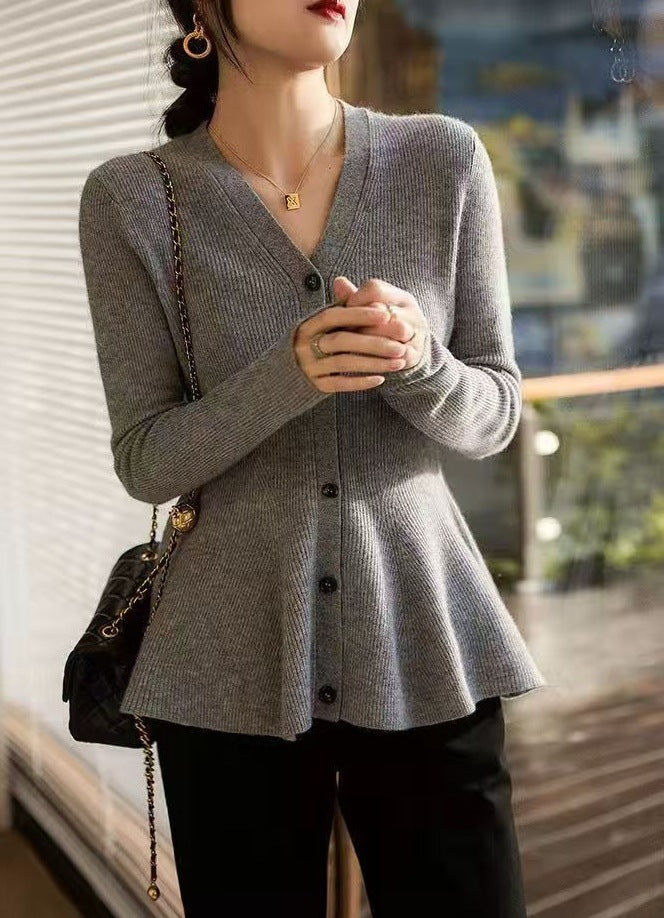 Fish Tail Design Slim Fit Sweater for Women