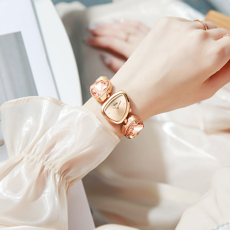 Women's Light Luxury Crystal Diamond Bracelet Watch