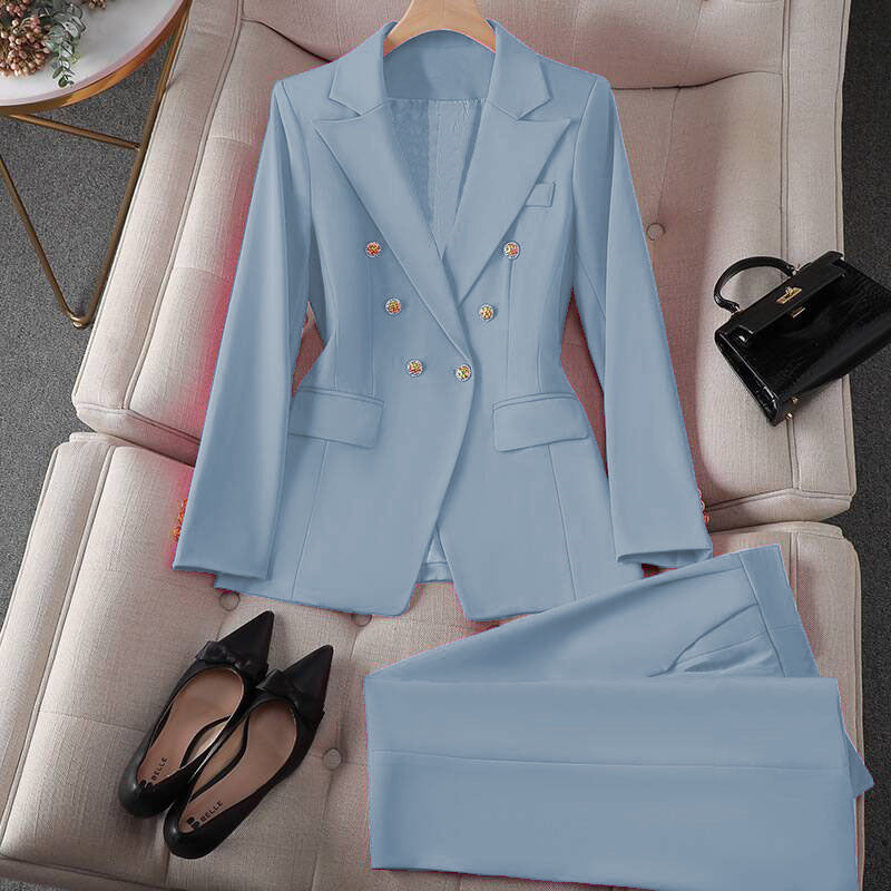 Korean Casual Blouse & Trouser Suit – Women’s Outfit
