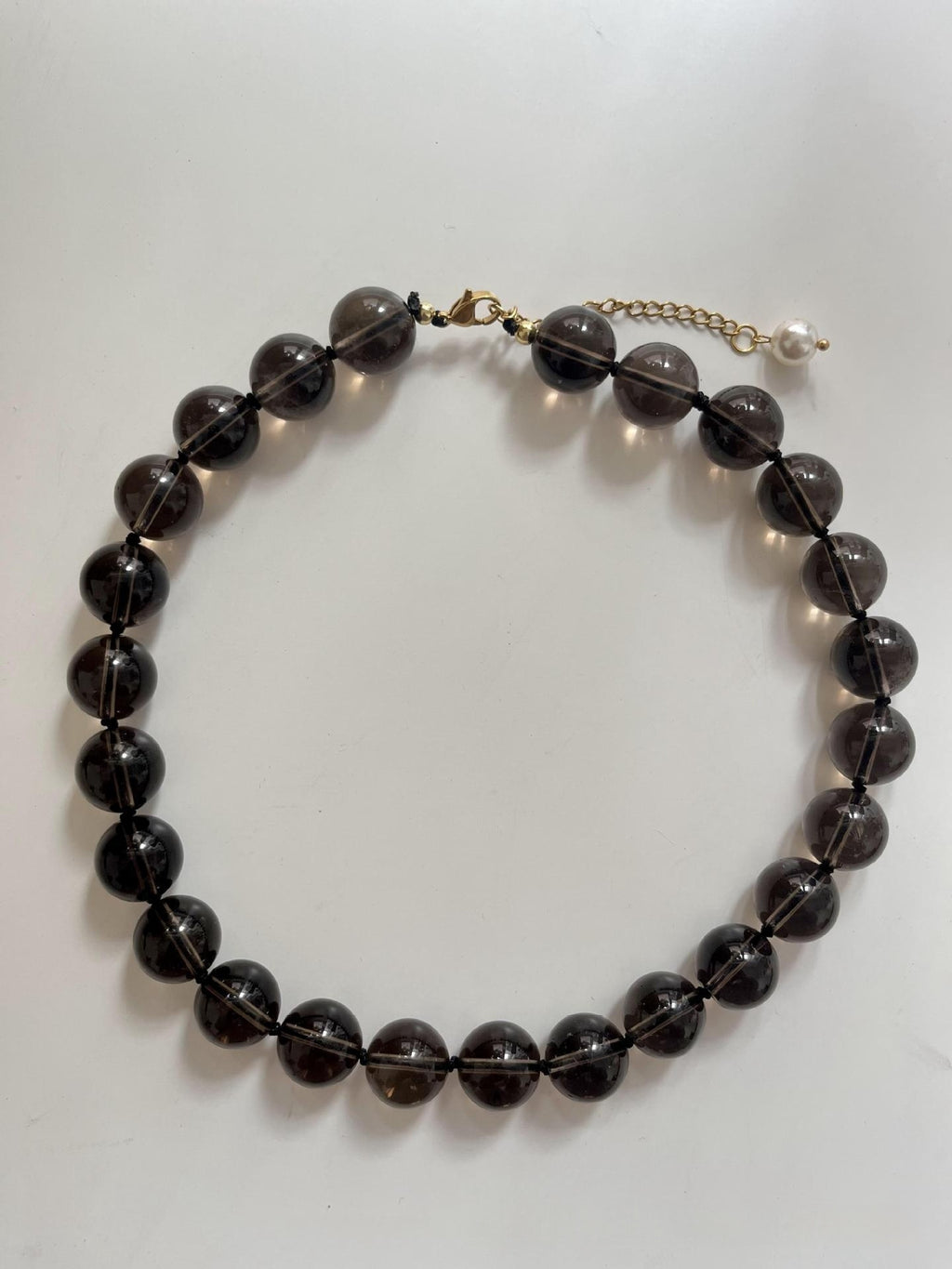 High-Grade Brown Beaded Clavicle Chain Necklace – Statement Jewelry