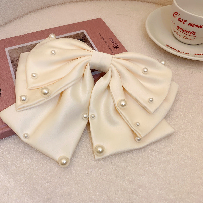 French Light Luxury Star Point Pearl Bow Headdress